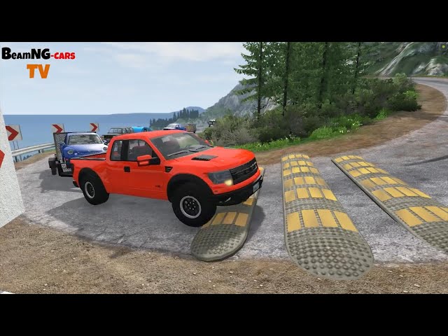 Cars vs Massive Speed Bumps #58 - BeamNG.drive | BeamNG-Cars TV