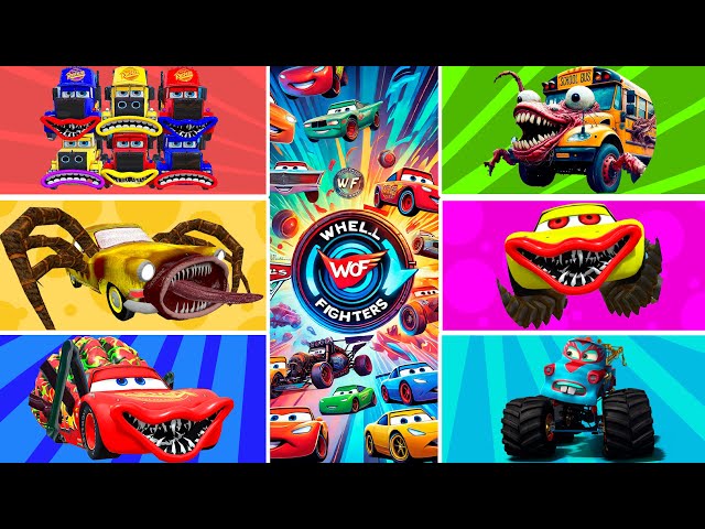 Epic Battle of Cars Characters🎯Six Headed Fura Eater , Car Eater , Bus Eater , Mater Car Eater !