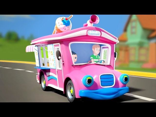 Wheels On The Ice-cream Truck , Vehicle Song and Nursery Rhymes for Kids - LIVE