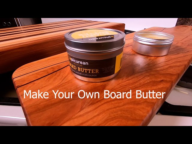 How to make Cutting Board Butter / Food safe wood finish / Bees wax and Mineral oil