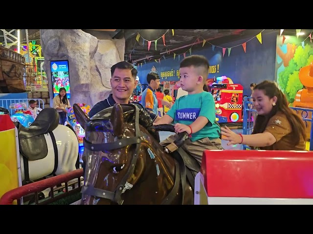 Pheng An ride horse happy and scary haha #happy #smartkid #cute #baby love