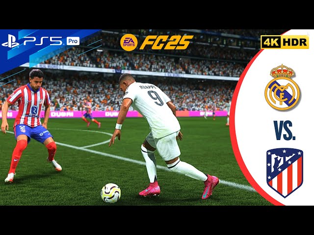 Real Madrid vs Atletico | La Liga 24/25 Full Match | Madrid Derby | FC 25 | PS5 Pro [4K60]