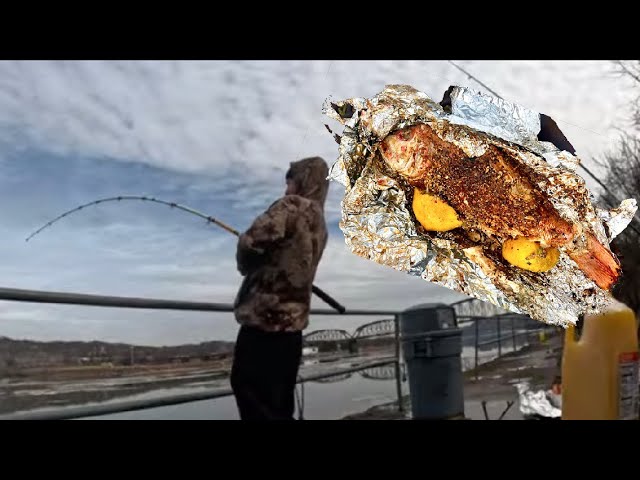 Winter Pike Fishing Adventure on Pittsburgh River Flood-Wall! Can I Catch My First Pike?!