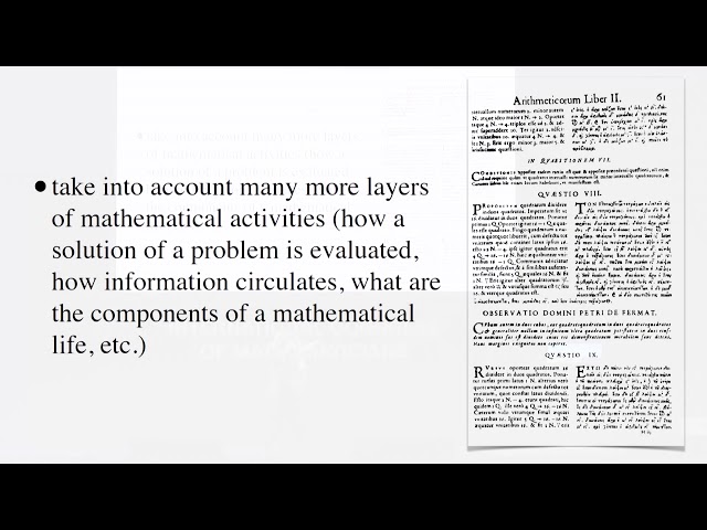 Long-term history and ephemeral configurations – Catherine Goldstein – ICM2018