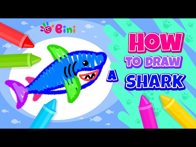 How to draw a Shark. Step by step tutorial.