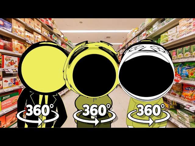 360° VR Pop Incredibox Mustard (sprunki) - Supermarket in 360° Video | VR / 8K