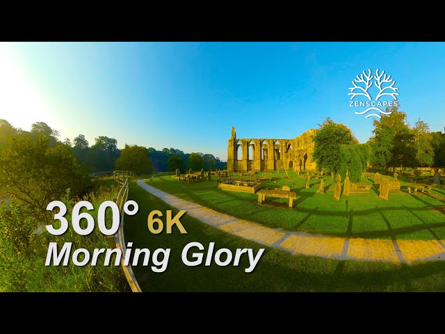 Morning Glory - relaxing riverside birdsong at Bolton Abbey. 360 6K video and true ambisonic sound.