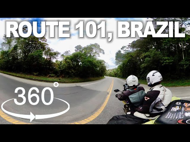 360° Motorcycle Ride on Brazil's Rainforest Coast (Route 101) 🇧🇷