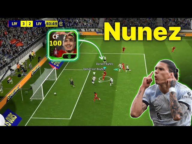 Darwin Nunez 100 Booster POTW Best CF Skills Gameplay Review in efootball Pes 2025 Mobile