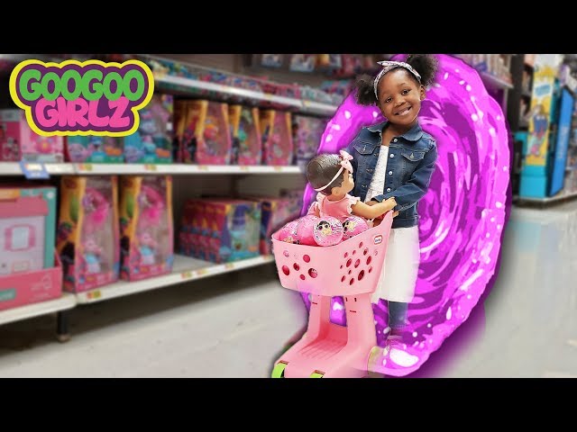 Toy Shopping Through Magic Portal! (Hide & Seek with Goo Goo Girlz & More)