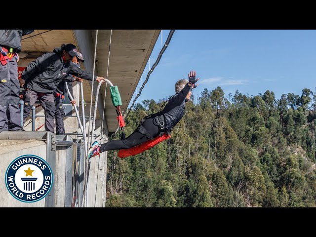 Most Bungee Jumps in One Hour - Guinness World Records