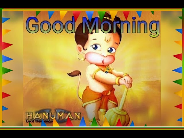 God Hanuman/Anjaneya Good Morning Greetings Wishes Pictures Images Whatsapp Message #1