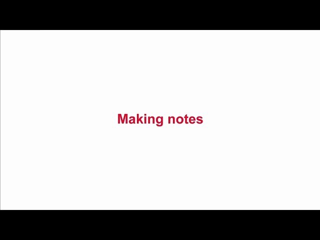 Computer-delivered IELTS tutorial - Making notes