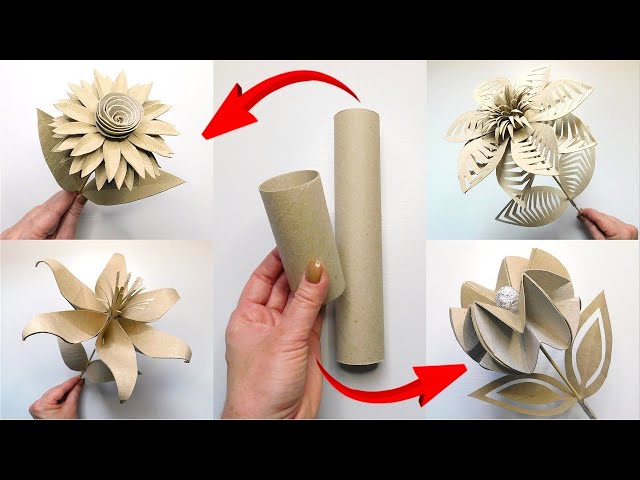 Look How Smart I Reuse Paper Rolls ♻️ Creative Recycling DIY Ideas 💚 Easy Flower Craft Tutorials