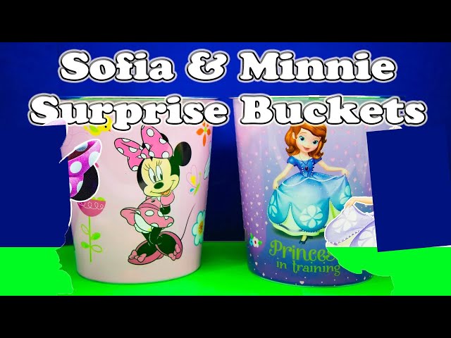 Opening the Sofia the First and Minnie Mouse Surprise  Buckets