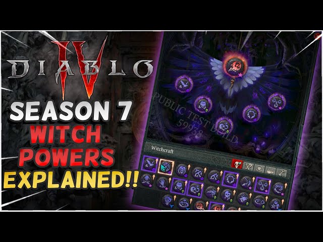 NEW Diablo 4 WITCHCRAFT POWERS and How they Work in Season 7!