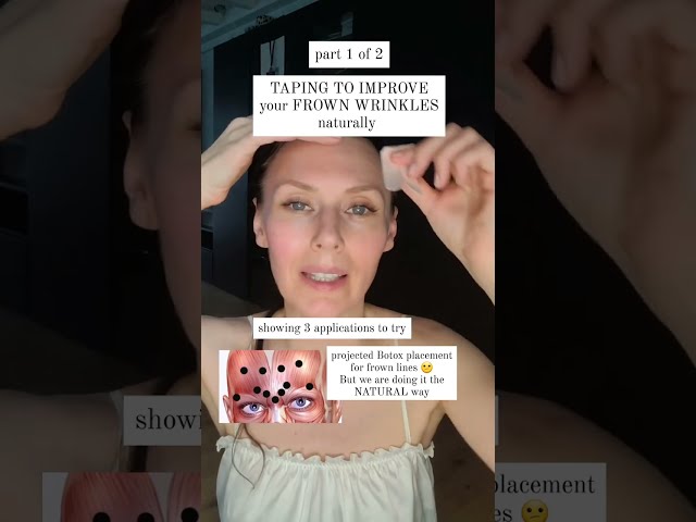 Forehead Wrinkle Prevention: Natural Techniques for Applying Facial Tape #shortsvideo #shorts