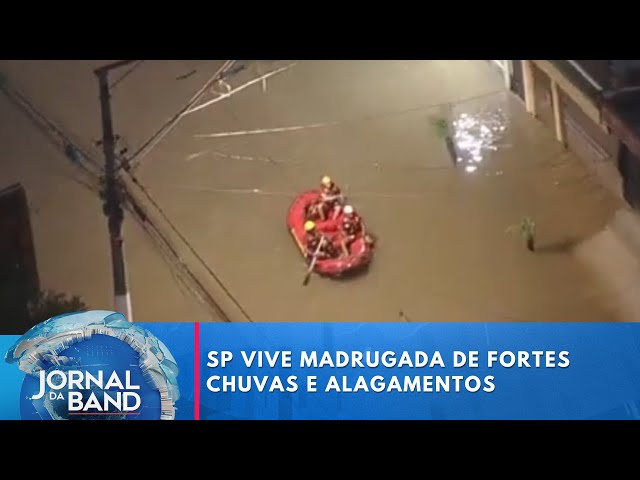 SP vive madrugada de fortes chuvas e alagamentos | Jornal da Band