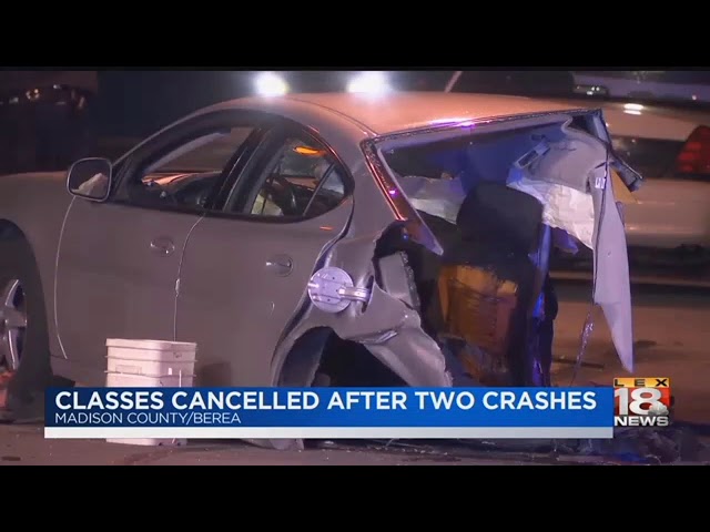 Classes Cancelled After Two Crashes