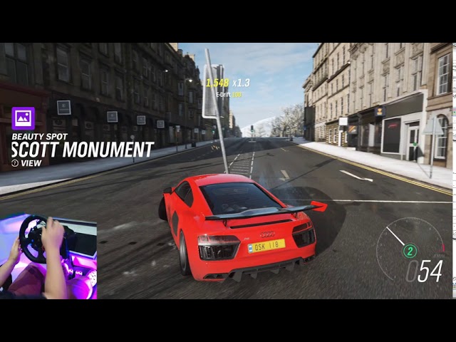 AUDI R8 V10 Plus - Forza Horizon 4 (PC Gameplay & Steering Wheel)