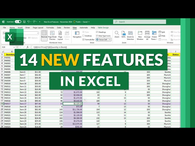 14 new features in Microsoft Excel for Fall 2024