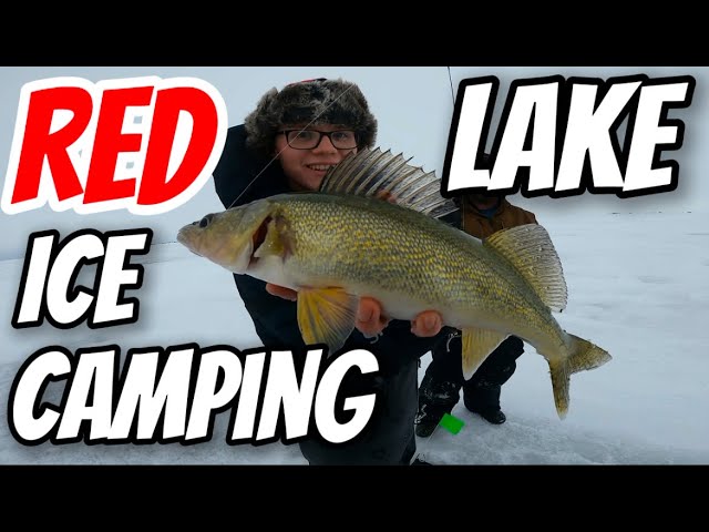 ICE CAMPING On UPPER RED LAKE For BIG WALLEYES! (48 Hours)