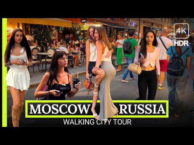 🔥 Walking Tour Russia Moscow 🔥 With Hot Russian Girls 2024 4K HDR