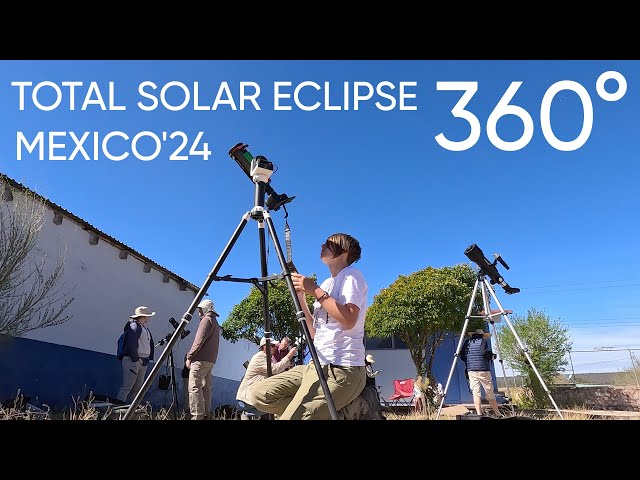 360° TOTAL SOLAR ECLIPSE 8th april 2024 | MEXICO, Durango, La Luz