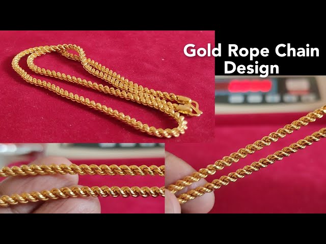 gold Rope Chain design with weight & price 2021 @saijewellerssj16