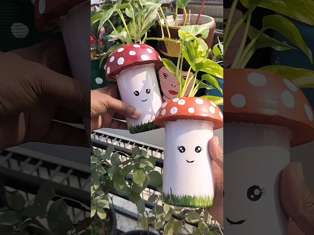 DIY Cute Mushroom Planters From Plastic Bottles #diy #planters