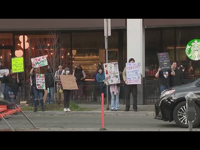 Protestors take part in nationwide protest against Trump Administration at California State Capitol