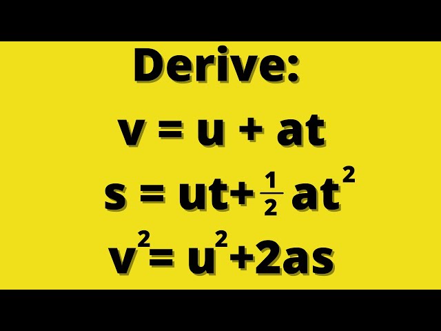 How to Derive the Equations of Motion (Derivation)