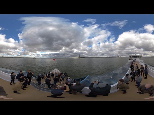 Statue of Liberty on a Yacht in 5.7K 360