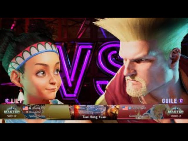 SF6 iOvrthk Master Rank Lily vs SHOOTING! Guile 100K LP Master Ranked Matches 4K