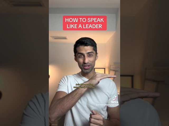 How to speak like a leader