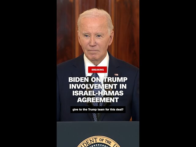 Biden on Trump involvement in Israel-Hamas agreement