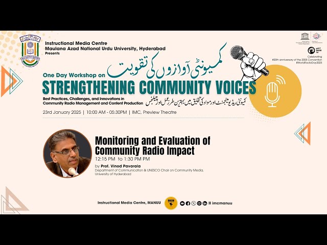 Monitoring and Evaluation of Community Radio Impact | Workshop | Session-02 | IMC MANUU