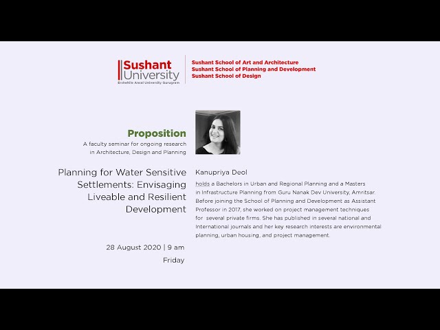 Proposition: Planning for Water Sensitive Settlements: Liveable and Resilient Development  #PP-20005