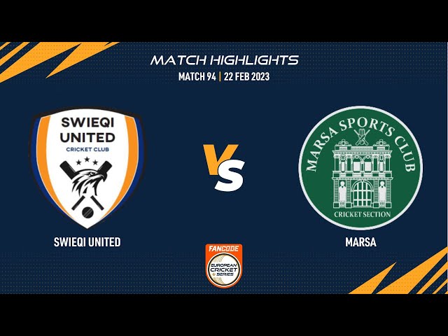 Match 94 - SWU vs MAR | Highlights | FanCode ECS Malta | Malta 2023 | ECS23.094