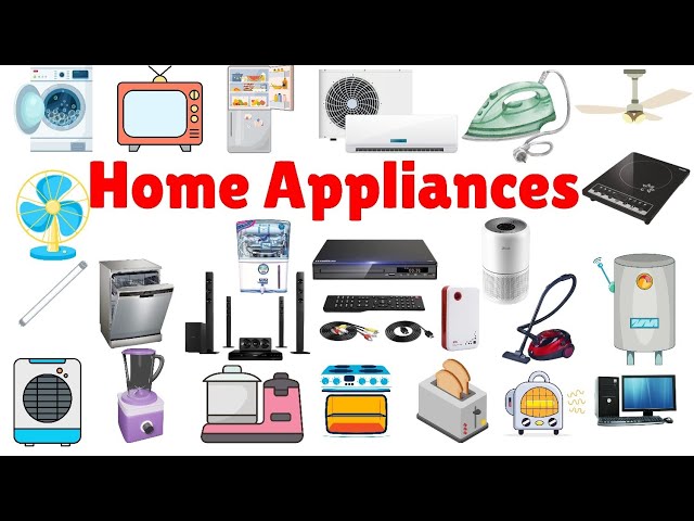 Home Appliances vocabulary and Household Appliances Names with Pictures and correct pronunciation