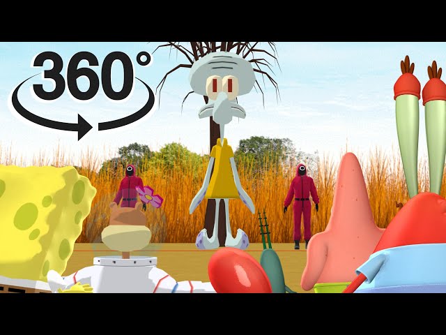 Spongebob Squarepants! - 360°  - SQUIDWARD GAME (The First 3D VR  Squid Game Experience!)  ​