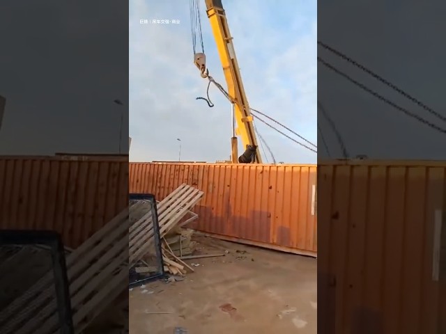 NEAR MISS ‼️ The Guy Was Lucky He Wasn't Injured 🤕 | Cranepedia | #Shorts #Viral #HeavyEquipment