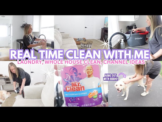 Clean With Me *IN REAL TIME* | Weekday Cleaning Motivation | Small House Cleaning