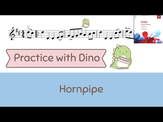 Hornpipe - Peter Martin  (ABRSM 2020-2023 violin grade 1 - A3) play along + piano accompaniment