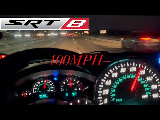 POV Night Cruising 100+ in SRT8 on highway!