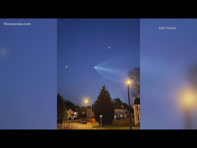 SpaceX's Falcon9 rocket spotted over Hampton Roads