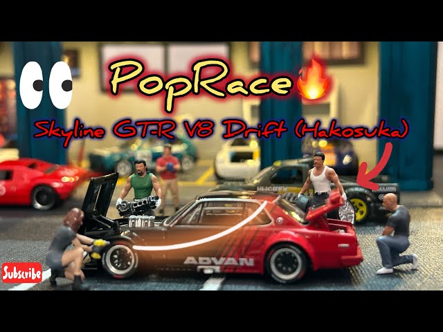 Pop Race Nissan GT-R V8 Drift Hakosuka Advan #unboxing #poprace #nissan #car #automobile #reels #fun