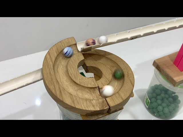 Marble Run ASMR Race L06 ☆ HABA Slope Dump Truck Excavator Ambulance Forklift Garbage Truck Tractors