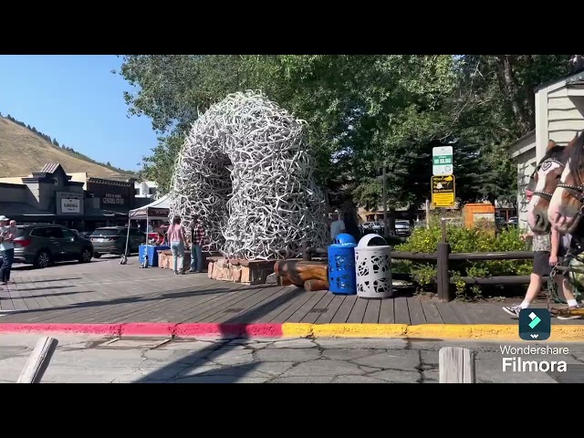 Jackson Hole Elk Antler Arch . Tetons #Adventure #travel #wyoming