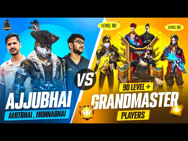 6 PRO 96 LEVEL+ GRANDMASTER PLAYER VS AJJUBHAI AMITBHAI AND MUNNABHAI CS GAMEPLAY | GARENA FREE FIRE